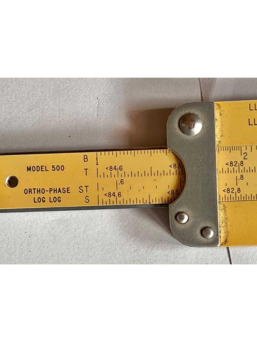 Pickett 500 Ortho-Phase Log Log Slide Rule Orig Case 1940-1950s Collectible - Picture 2 of 16